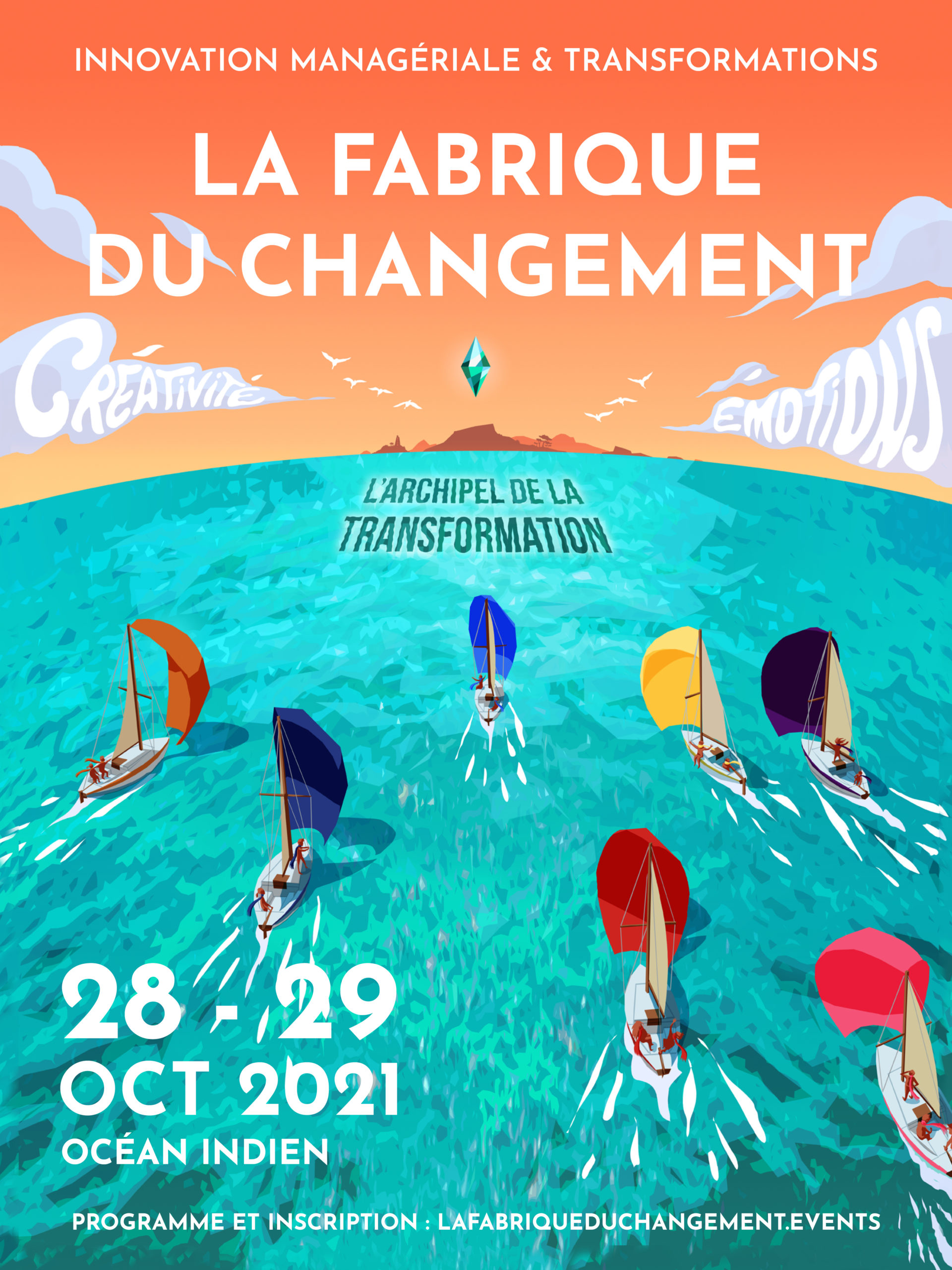 Affiche événement la fabrique du changement océan indien 2021